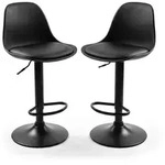 Relaxdays Barhocker, Schwarz, Metall, Kunststoff, 38x103x38 cm, Esszimmer, Barm&ouml;bel,