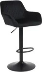 Barhocker, Schwarz, Textil, 51x110x38 cm, Esszimmer, Barm&ouml;bel, Barhocker