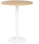 Beliani Stehtisch, Hellbraun, Holzwerkstoff, 2-Sitzer, Rund, 80x103x80 cm,...