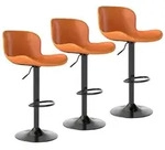 Barhocker, Orange, Kunststoff, 45x100x38 cm, Esszimmer, Barm&ouml;bel, Barhocker