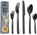 Besteckset, Schwarz, Metall, Essen & Trinken, Besteck, Besteck-Sets
