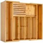 Besteckkasten, Braun, Naturmaterialien, 55x5x43 cm, K&uuml;chenzubeh&ouml;r,...