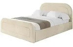 Altdecor Polsterbett, Ecru, Textil, H3 + H4, 180x200 cm, Schlafzimmer, Betten,