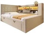 Okwish Polsterbett, Beige, Textil, Rechteckig, 90x200 cm, Schlafzimmer, Betten,