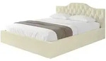 Altdecor Polsterbett, Taupe, Textil, H3 + H4, 160x200 cm, Schlafzimmer, Betten,