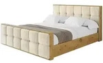 Altdecor Polsterbett, Beige, Textil, H3 + H4, H&ouml;he ca. 25 cm, 160x200 cm,