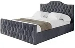 Altdecor Polsterbett, Dunkelgrau, Textil, H3 + H4, 160x200 cm, Schlafzimmer,...