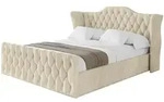 Altdecor Polsterbett, Ecru, Textil, H3 + H4, 160x200 cm, Schlafzimmer, Betten,