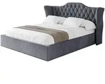 Altdecor Polsterbett, Dunkelgrau, Textil, H3 + H4, 180x200 cm, Schlafzimmer,...