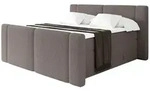 Altdecor Boxspringbett, Braun, Holzwerkstoff, H3 + H4, H&ouml;he ca. 38 cm, 180x200 cm,
