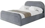 Altdecor Polsterbett, Grau, Textil, H3 + H4, 180x200 cm, Schlafzimmer, Betten,