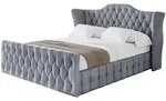 Altdecor Polsterbett, Grau, Textil, H3 + H4, 200x200 cm, Schlafzimmer, Betten,