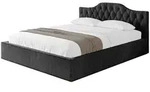 Altdecor Polsterbett, Schwarz, Textil, 200x200 cm, Schlafzimmer, Betten,