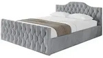Altdecor Polsterbett, Hellgrau, Textil, 180x200 cm, Schlafzimmer, Betten,