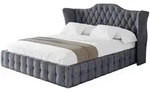 Altdecor Polsterbett, Dunkelgrau, Textil, 160x200 cm, Schlafzimmer, Betten,