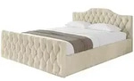 Altdecor Polsterbett, Ecru, Textil, H3 + H4, 140x200 cm, Schlafzimmer, Betten,