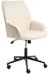 Beliani B&uuml;rostuhl, Wei&szlig;, Textil, 64x96x64 cm, Arbeitszimmer, B&uuml;rost&uuml;hle,