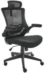 Beliani B&uuml;rostuhl, Schwarz, Textil, 52x96x56 cm, Arbeitszimmer, B&uuml;rost&uuml;hle,
