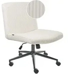 Beliani Schreibtischstuhl, Wei&szlig;, Schwarz, Textil, 59x85x71 cm, Arbeitszimmer,