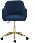 Okwish Drehstuhl, Dunkelblau, Textil, 58x86x58 cm, Arbeitszimmer, B&uuml;rost&uuml;hle,
