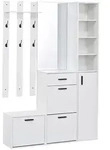Okwish Garderobe, Wei&szlig;, Holzwerkstoff, 30x178x120 cm, Garderobe,...