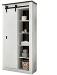 Furn.Design Stauraumschrank, Wei&szlig;, Anthrazit, Holzwerkstoff,...