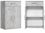 Mokebo Mehrzweckschrank, Grau, Holzwerkstoff, 1 F&auml;cher, 60x91x34 cm,...