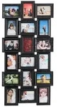 Relaxdays Bilderrahmen, Schwarz, Kunststoff, Holzwerkstoff, 54x104x2.5 cm, Bilder und