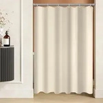 Duschvorhang, Beige, Textil, 80x200 cm, Badtextilien, Duschvorh&auml;nge