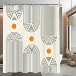 Duschvorhang, Mehrfarbig, Textil, 240x180 cm, Badtextilien, Duschvorh&auml;nge