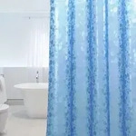 Duschvorhang, Blau, Kunststoff, 183x183 cm, Badtextilien, Duschvorh&auml;nge