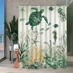 Duschvorhang, Mehrfarbig, Textil, 120x200 cm, Badtextilien, Duschvorh&auml;nge