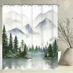 Duschvorhang, Mehrfarbig, Textil, 240x200 cm, Badtextilien, Duschvorh&auml;nge