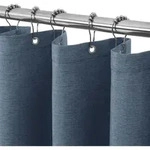 Duschvorhang, Dunkelblau, Textil, 122x182 cm, Badtextilien, Duschvorh&auml;nge