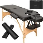 tectake Massageliege, Schwarz, Holz, 95x84x210 cm, Freizeit, Wellness,...