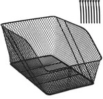 Relaxdays Fahrradkorb, Schwarz, Metall, 30x22x46 cm, Freizeit, Sport & Fitness,