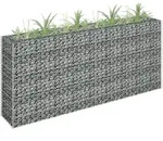 Deluke Gabionen, Silber, Metall, 180x90x30 cm, Gartenzubeh&ouml;r, Hochbeete