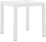 CLP Gartentisch, Wei&szlig;, Kunststoff, Rechteckig, 73x75x73 cm, Gartenm&ouml;bel,