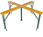 Chefgastro Bierzelttisch, Hellbraun, Holz, 20-Sitzer, Rechteckig,rechteckig,