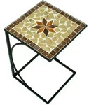 Deluke Gartentisch, Braun, Metall, 35x53x35 cm, Gartenm&ouml;bel, Gartentische,