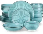 Tafelservice, T&uuml;rkis, Keramik, 26.8x3.2x26.8 cm, Essen & Trinken, Geschirr,