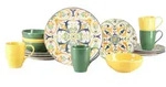 Creatable Kombiservice Giardini, Mehrfarbig, Keramik, 16-teilig, 300 ml,400 ml, Essen