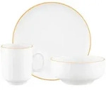 Seltmann Weiden Fr&uuml;hst&uuml;cks-Set, Orange, Keramik, 18-teilig, Rund, 2x2x2 cm, Essen &