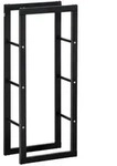 Homcom Kaminholzregal,, Schwarz, Metall, 25x100x40 cm, Kleinm&ouml;bel, Kamine &