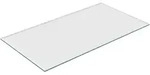 Relaxdays Glasplatte, Transparent, Glas, Rechteckig, 120x0.8x65 cm, Esszimmer,