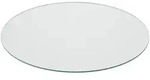 Relaxdays Glasplatte, Transparent, Glas, Rund, 90x0.8x90 cm, Esszimmer, Tische,