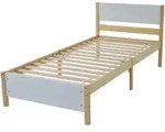 Okwish Rahmenbett, Natur, Holz, 140x200 cm, Schlafzimmer, Betten