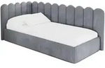 Altdecor Einzellbett, Blaugrau, Textil, 90x200 cm, Kinderzimmer & Jugendzimmer,
