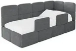 Altdecor Einzellbett, Dunkelgrau, Textil, 80x200 cm, Kinderzimmer &...