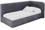 Altdecor Einzellbett, Dunkelgrau, Textil, 90x200 cm, Kinderzimmer &...